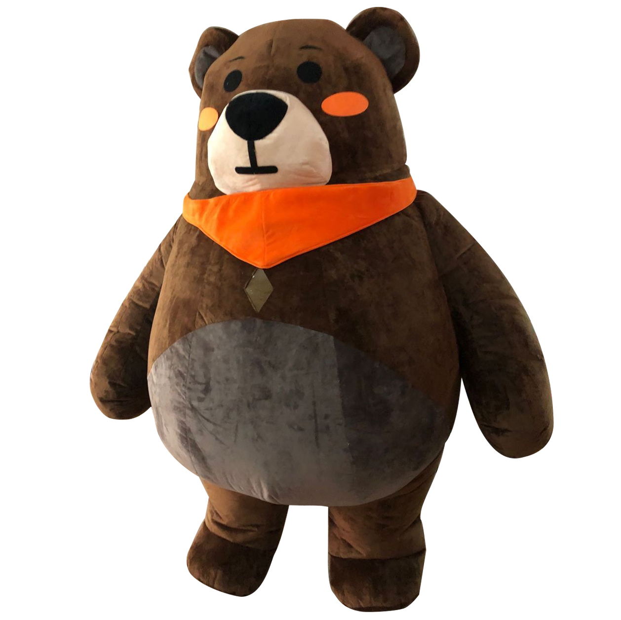 Black Brown Teddy Bear Costumes Various Inflatable Scarf Teddy Bear Head Moscot Costume Scarf Bear for Events Advertising Rental