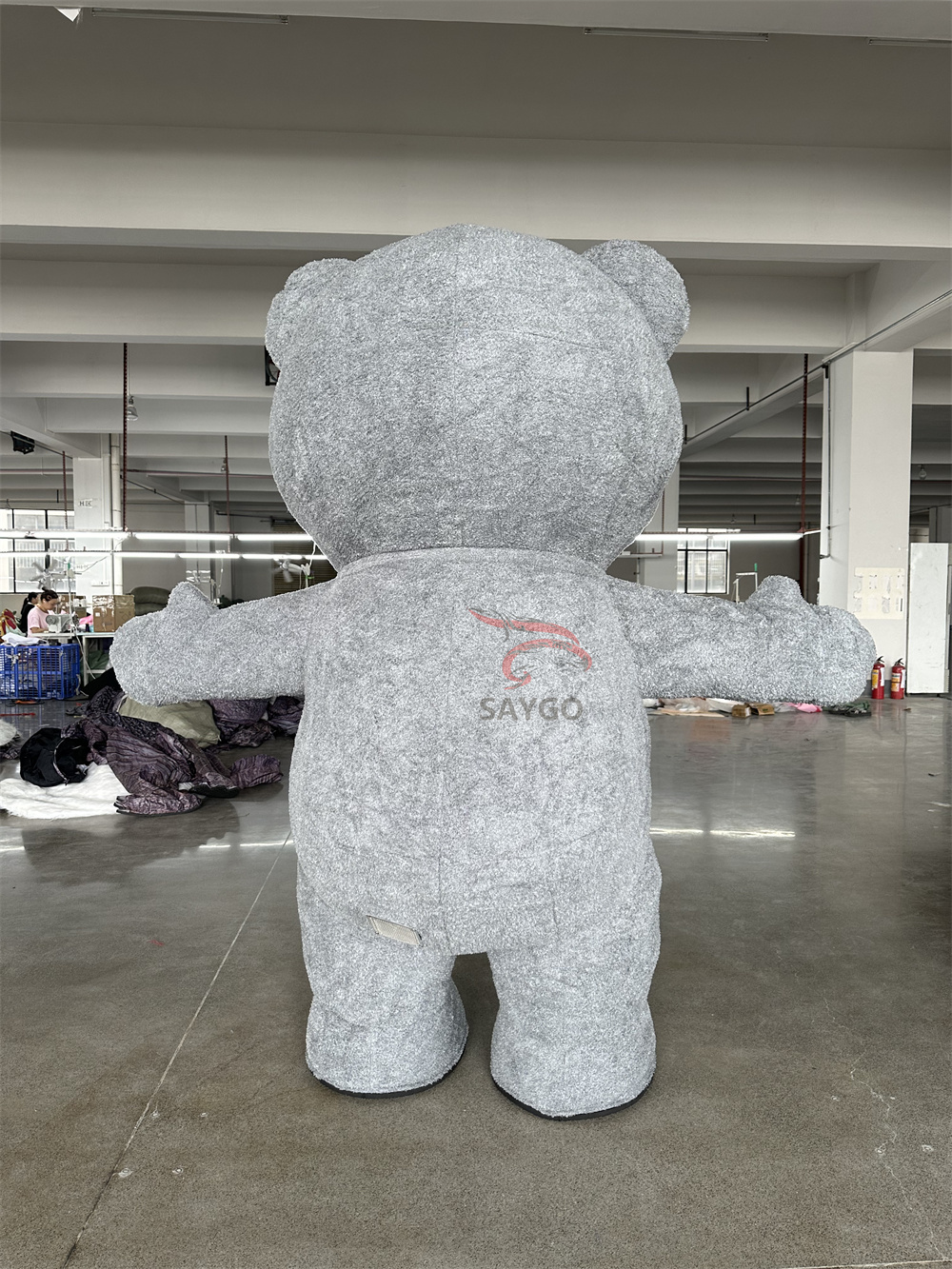 Customize Grey Color Teddy Bear Mascot Costume Inflate 2m LovelyTeddy Bear Mascots for Events Walking and Rental