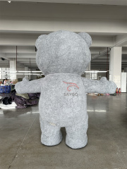 Customize Grey Color Teddy Bear Mascot Costume Inflate 2m LovelyTeddy Bear Mascots for Events Walking and Rental