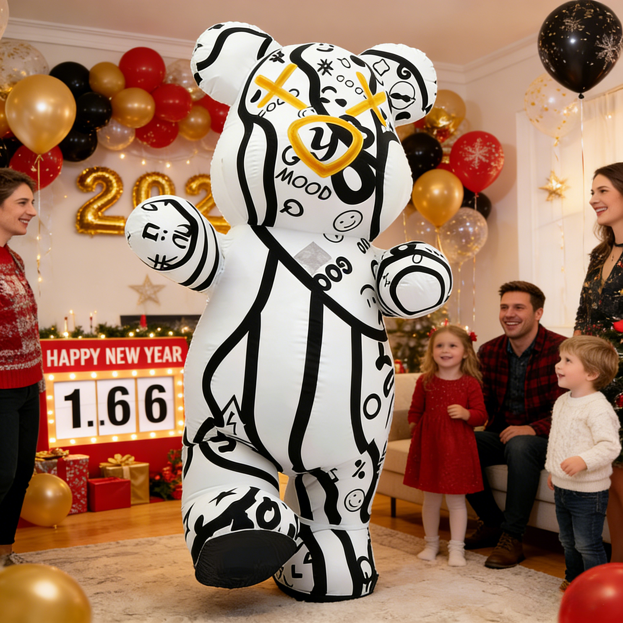 Cartoon Power Bear Inflatable Costume Mascot Parade Adult Character Cosplay Animal Birthday Christmas Party Event Plush Set,Big Mascot,Cartoon Bear Inflatable Costume Mascot Parade Adult Character Cosplay Animal Birthday Christmas Party Event Plush Set