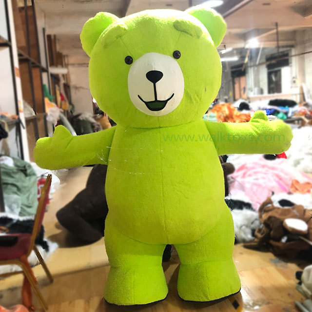 Customized Cartoon Character OEM Soft Inflatable Teddy Bear Costume Custom Plush Mascot Costumes for Adult