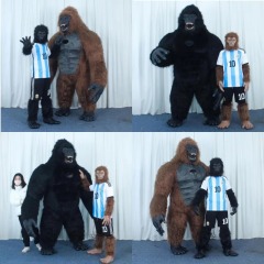 Stong Fierce King Kong Gorilla Mascot Costume 2m Inflatable Gorilla Monkey Mascots Suits for Halloween Carnival Dressing