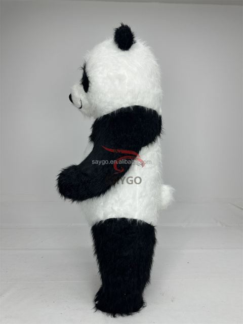 Animal Panda Bear Factory Wholesale MOQ 1 PC Popular Cartoon Character Inflatable Mascot Costume Adult Mascot Costume for Sale
