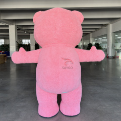 High Quality Custom Pink Teddy Bear Mascot Costume Giant Inflatable Bear for Halloween Party Cosplay Bear Costume for Sale