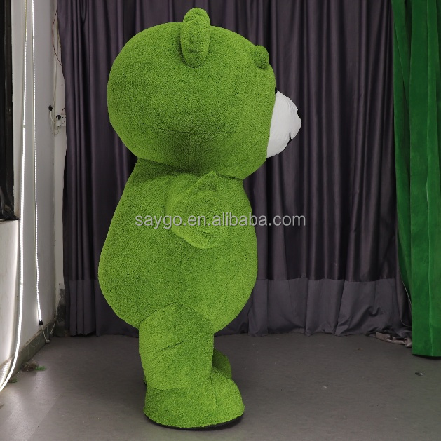 Hot Sale Green Teddy Bear Mascot Costumes Various Color Inflatable Giant Teddy Bear Costume Inflatable Teddy Bear Mascot Costume