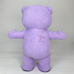 Large Inflatable Purple Teddy Bear Mascot Costume for Adults Christmas Cosplay Party Costume Carnival Halloween Easter Carnival,Big Mascot,Large Inflatable Purple Teddy Bear Mascot Costume for Adults Christmas Cosplay Party Costume Carnival Halloween Easter Carnival