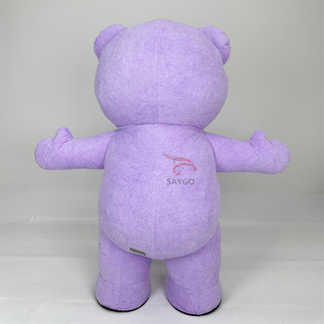 Large Inflatable Purple Teddy Bear Mascot Costume for Adults Christmas Cosplay Party Costume Carnival Halloween Easter Carnival,Big Mascot,Large Inflatable Purple Teddy Bear Mascot Costume for Adults Christmas Cosplay Party Costume Carnival Halloween Easter Carnival