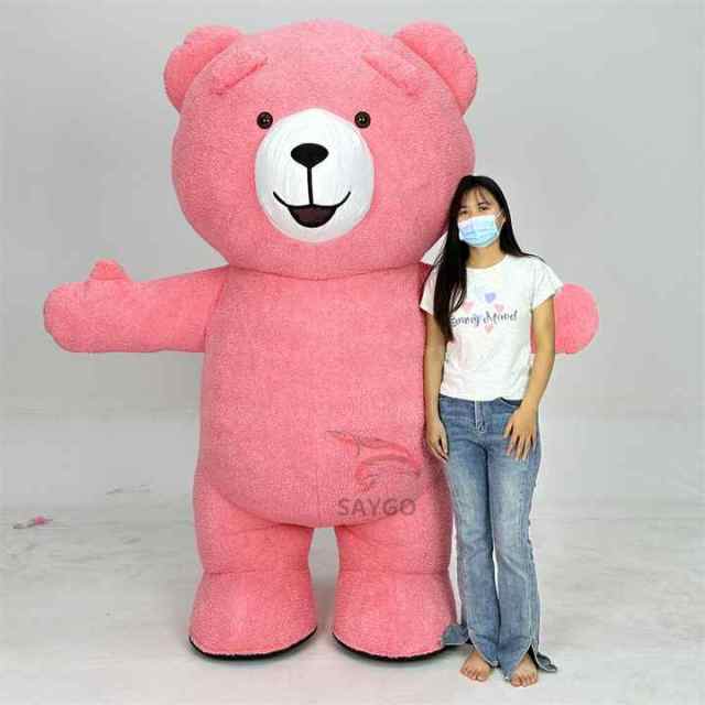 Hot Sale Teddy Bear Animal Inflatable Mascot Costume Inflatable Cartoon Walking Wolf Costume for Party