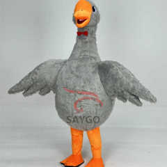 Inflatable Swan Mascot Costume Adult Furry Gray Goose Suit for Entertainment Stage Wear Full Body Animal Cosplay Dress