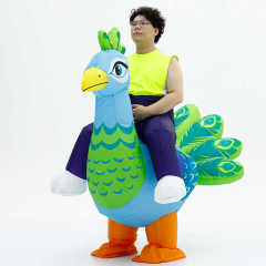 Green Peacock Inflatable Cosplay Wear Mascot Costumes Poly Pros Inflatable Peacock Clothing Sale