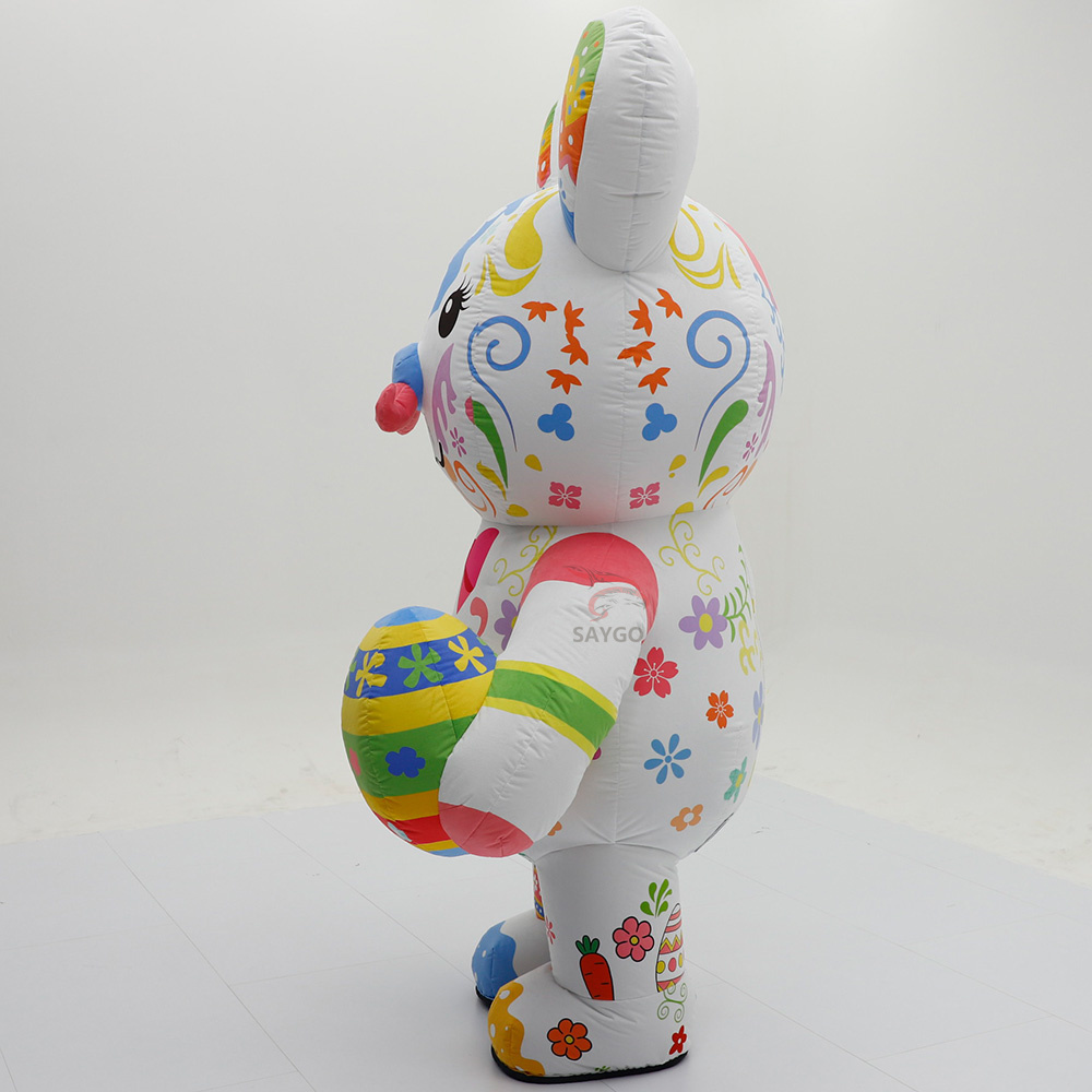 Inflatable Sexy Easter Egg Bunny Mascot Costume for Adults Unisex Mardi Gras/Carnival Saygo Brand