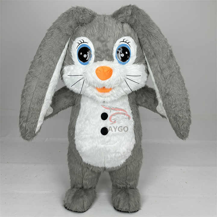 High Quality Inflatable Easter Bunny Mascot Costume Giant Life Size Inflatable Mascot for Sale Factory