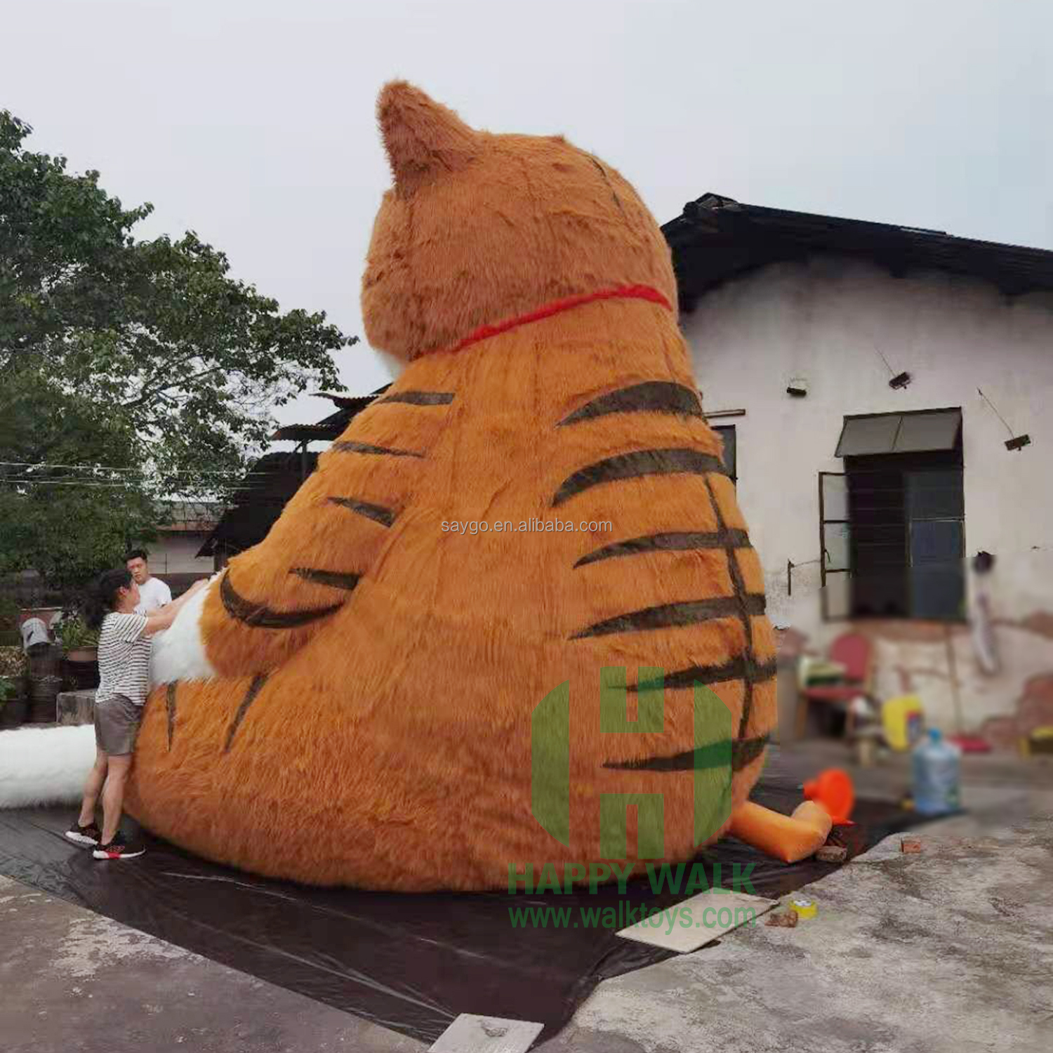 Hot Sale Various Customized Color Fat Cat Mascot Costume Tall Height Cat Costume Orange Cat Mascot Costume for Advertising