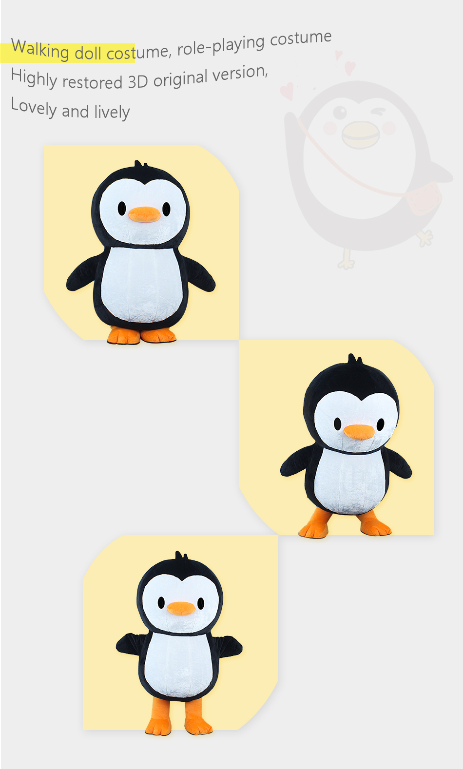 Custom Made Inflatable Sexy Penguin Costumes Inflatable Adult Penguin Costume Madagascar Penguin Costume for Events Advertising