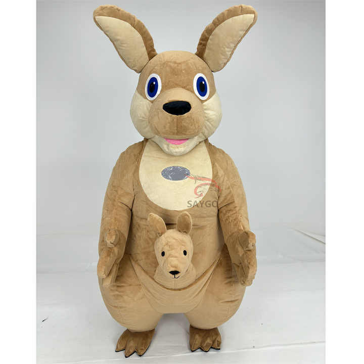 Fun 2m/2.6m Inflatable Kangaroo Mascot Costume for Adults for Halloween Carnival or Bear Bird Panda Style Walking Cartoon