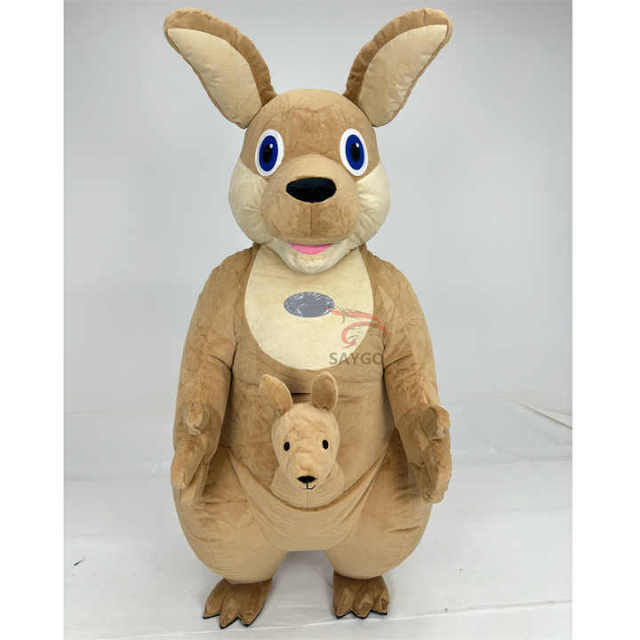 Fun 2m/2.6m Inflatable Kangaroo Mascot Costume for Adults for Halloween Carnival or Bear Bird Panda Style Walking Cartoon