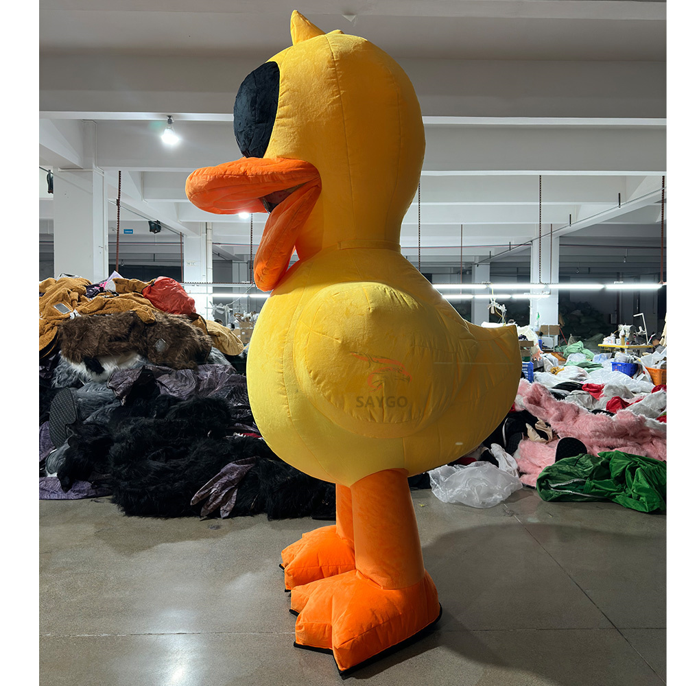 Large Advertising Inflatables Yellow Duck Mascot Costume for Adults Cosplay Walking Outside 2m/2.6m Tall Duck Costumes Customize