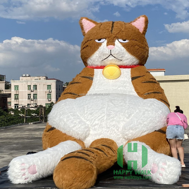 Hot Sale Various Customized Color Fat Cat Mascot Costume Tall Height Cat Costume Orange Cat Mascot Costume for Advertising