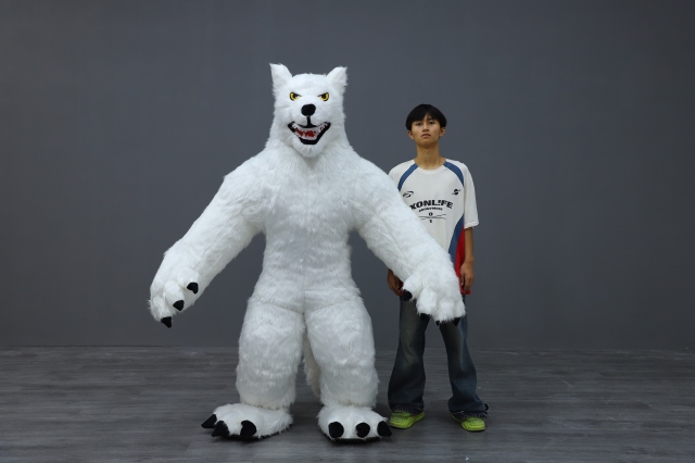 Wolf Inflatable Costume Mascot Parade Adult Role Cosplay Animal Birthday Halloween Party Activity Plush Suit