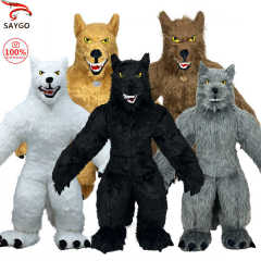 Wolf Inflatable Costume Mascot Parade Adult Role Cosplay Animal Birthday Halloween Party Activity Plush Suit