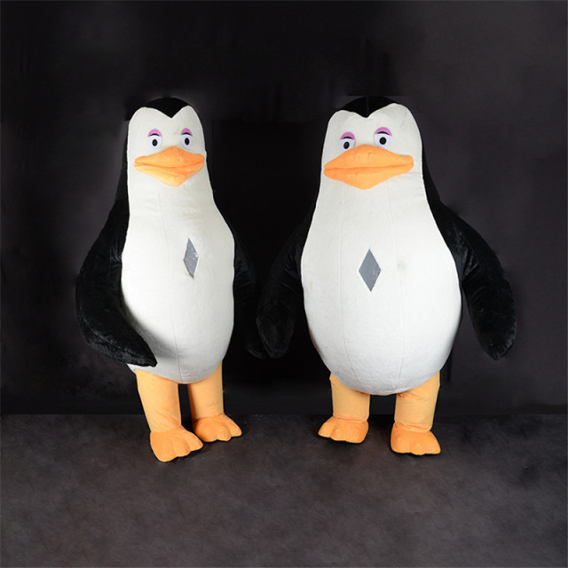 SAYGO Inflatable Penguin Mascots Costumes Cartoon Christmas Halloween Cosplay Suit for Adult Plush Cartoon