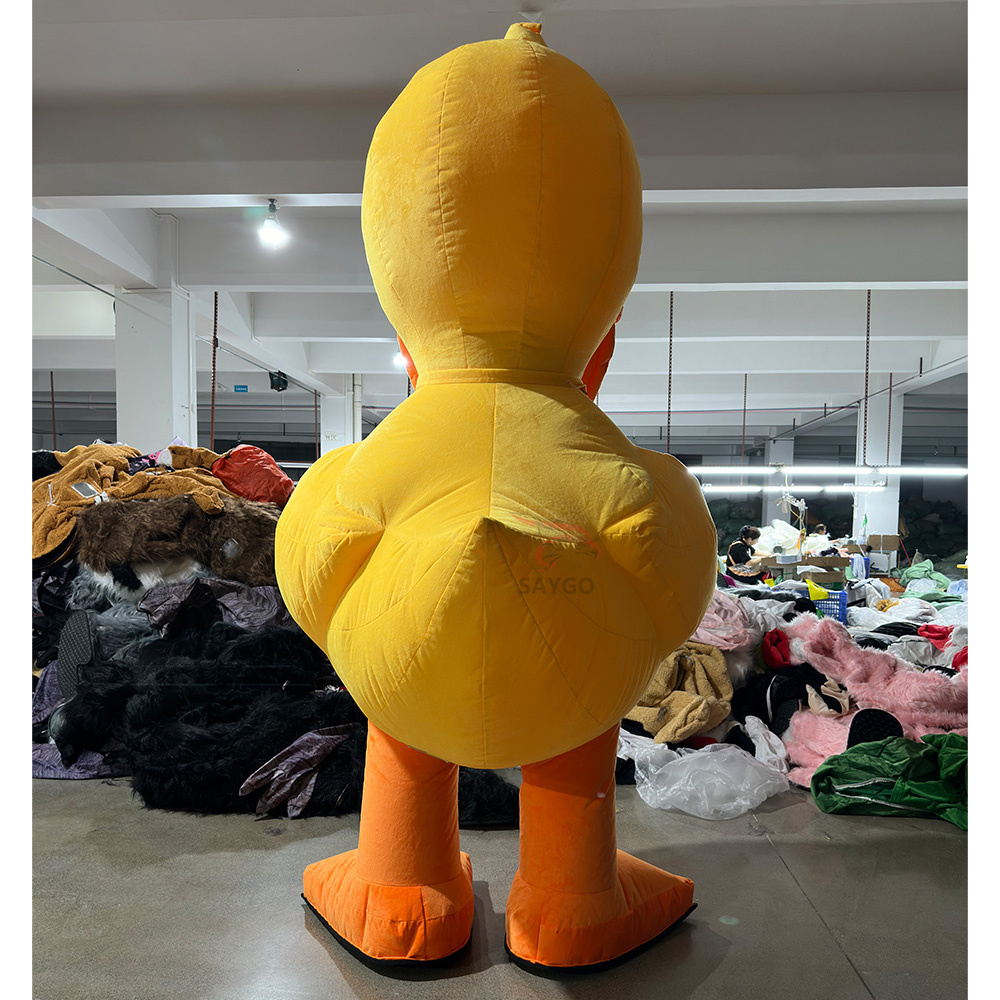 Large Advertising Inflatables Yellow Duck Mascot Costume for Adults Cosplay Walking Outside 2m/2.6m Tall Duck Costumes Customize