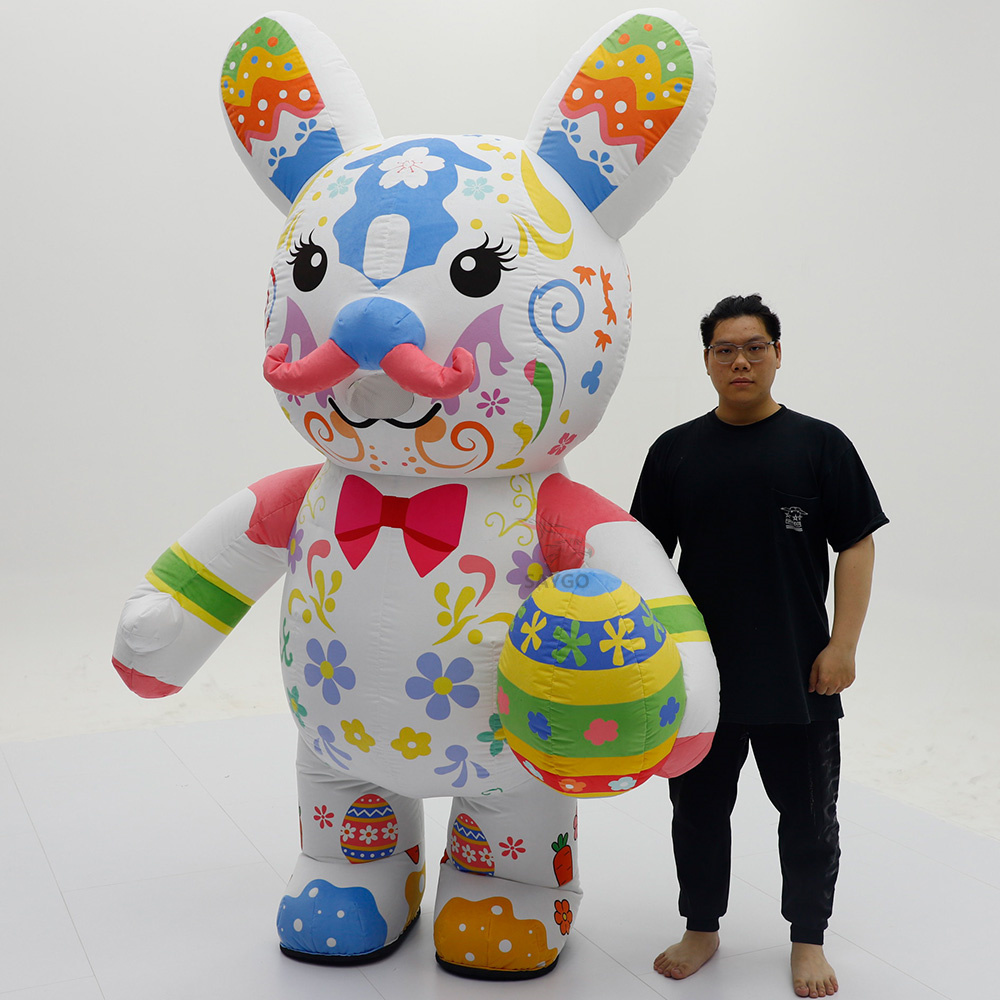 Inflatable Sexy Easter Egg Bunny Mascot Costume for Adults Unisex Mardi Gras/Carnival Saygo Brand