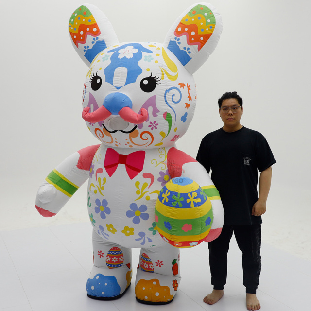 Inflatable Sexy Easter Egg Bunny Mascot Costume for Adults Unisex Mardi Gras/Carnival Saygo Brand