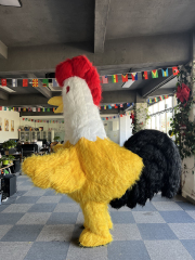 Wholesale Popular Plush Walking Giant Adult Inflatable Rooster Mascot Costume Cartoon Character