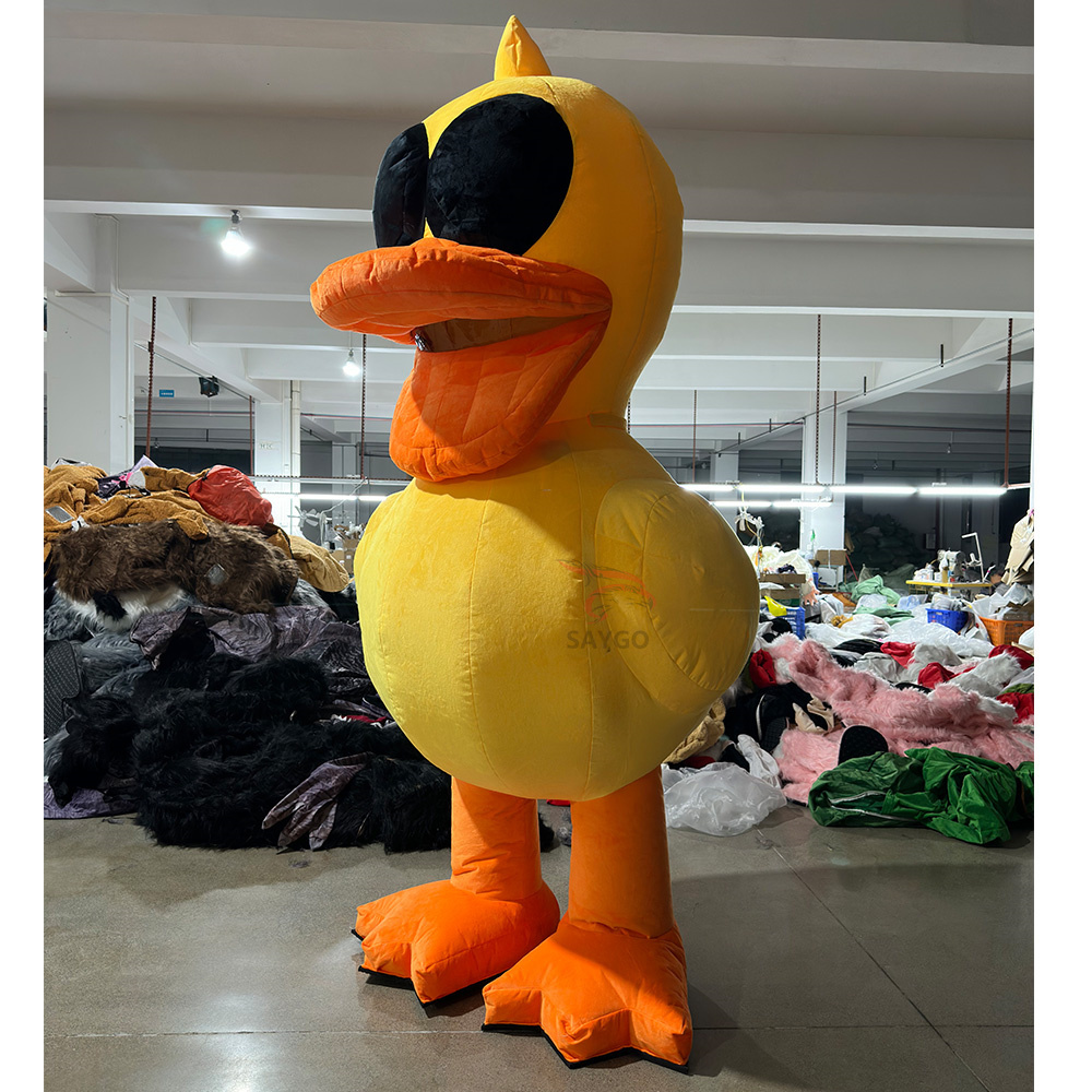 Large Advertising Inflatables Yellow Duck Mascot Costume for Adults Cosplay Walking Outside 2m/2.6m Tall Duck Costumes Customize