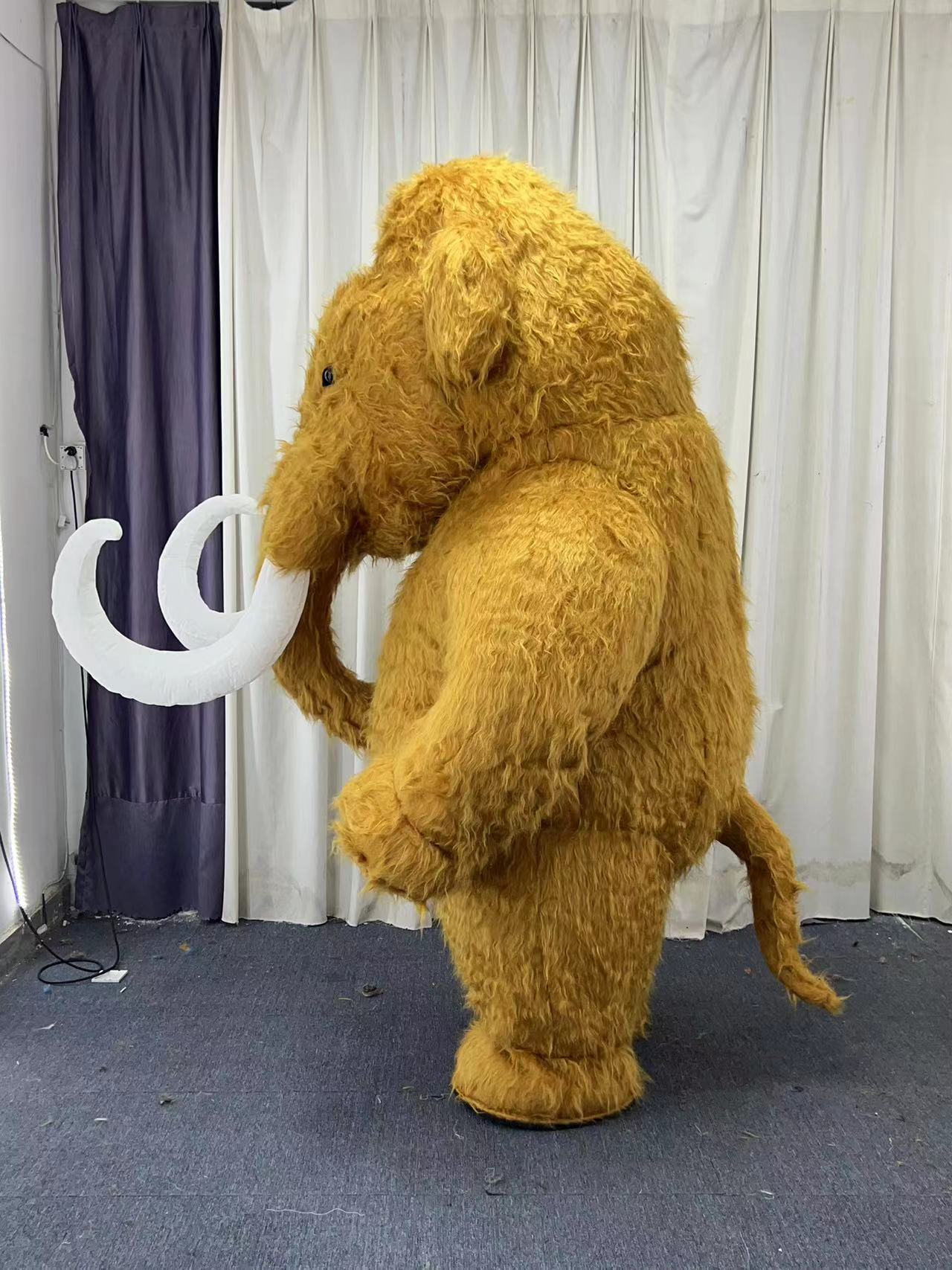 3m Mammoth Elephant Mascot Costume Inflatable Furry Manny Mammoth Costumes Elephant Mascots Clothes for Sale