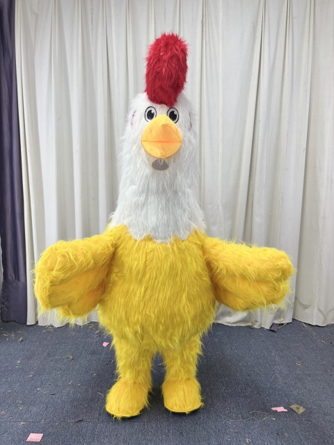 Wholesale Popular Plush Walking Giant Adult Inflatable Rooster Mascot Costume Cartoon Character