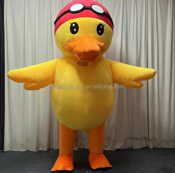 Custom Made Inflatable Duck Adult and Kids Mascot Costume Commercial Unisex Plush Mascot Costume Duck Mascot Costume for Ads