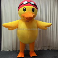 Custom Made Inflatable Duck Adult and Kids Mascot Costume Commercial Unisex Plush Mascot Costume Duck Mascot Costume for Ads