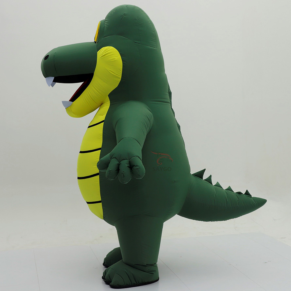 Inflatable Realistic Green Dinosaur Costume Adult Unisex Saygo Brand Mardi Gras/Carnival Cosplay Animals & Bugs Theme In-Stock