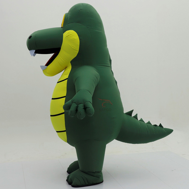 Inflatable Realistic Green Dinosaur Costume Adult Unisex Saygo Brand Mardi Gras/Carnival Cosplay Animals & Bugs Theme In-Stock