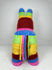 Advertising Pretty Cartoon Horse Mascot Costume Clothes with rainbow Color 2m Inflatable Horse Costume Party Dress