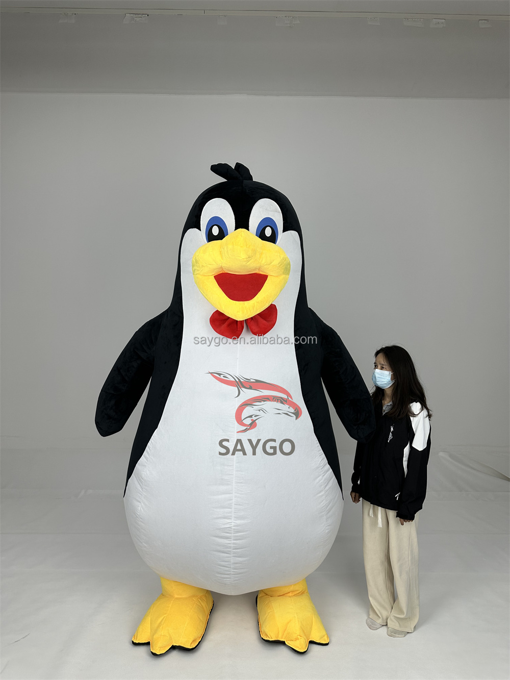 Factory Selling Walking Blue Dolphin Mascot Costumes Kids Birthday Party Carnival Show Dresses Inflatable Penguin Mascot Costume