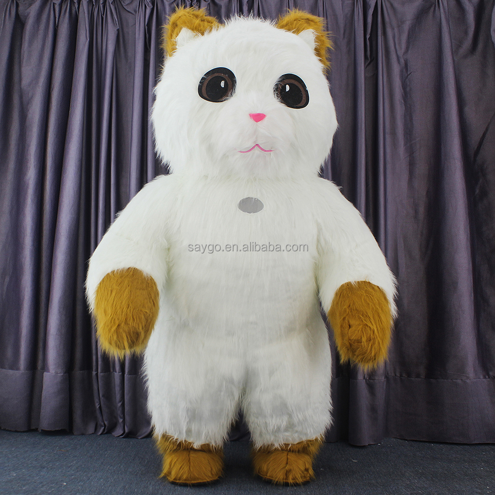 Furry Inflatable Cat Cartoon Mascot Costumes Style Mascot Costume Anime Cosplay Garfield Plush Cat Costume Suits for Ads