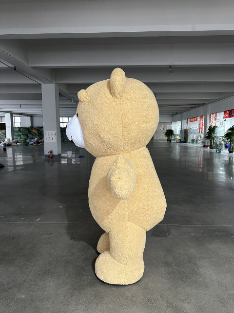 Party Animal Walking Cartoon Brown Teddy Bear Costume Custom Giant Inflatable Bear Mascot Costume for Adult