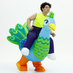 Green Peacock Inflatable Cosplay Wear Mascot Costumes Poly Pros Inflatable Peacock Clothing Sale