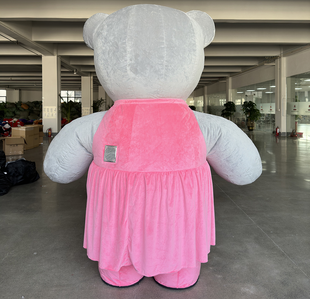 Dress Teddy Bear  Wedding Party Easy Wear Good Visual Adult Cosplay Plush Inflatable Teddy Bear Costume with pink Skirt for Sale,Big Mascot,Manufacturer Wedding Party Easy Wear Good Visual Adult Cosplay Plush Inflatable Teddy Bear Costume with pink Skirt for Sale