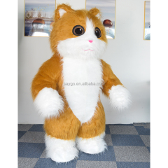 Furry Inflatable Cat Cartoon Mascot Costumes Style Mascot Costume Anime Cosplay Garfield Plush Cat Costume Suits for Ads