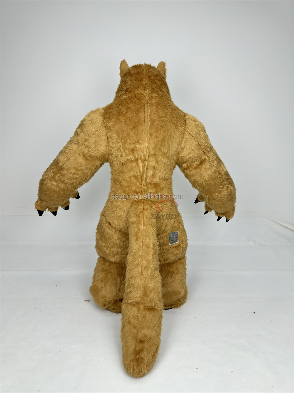 2.2m Adult Full Inflatable Wolf Costume Custom Real Life Mascot Suit for Halloween Fancy Dress Animal Cosplay Outfit Promotions
