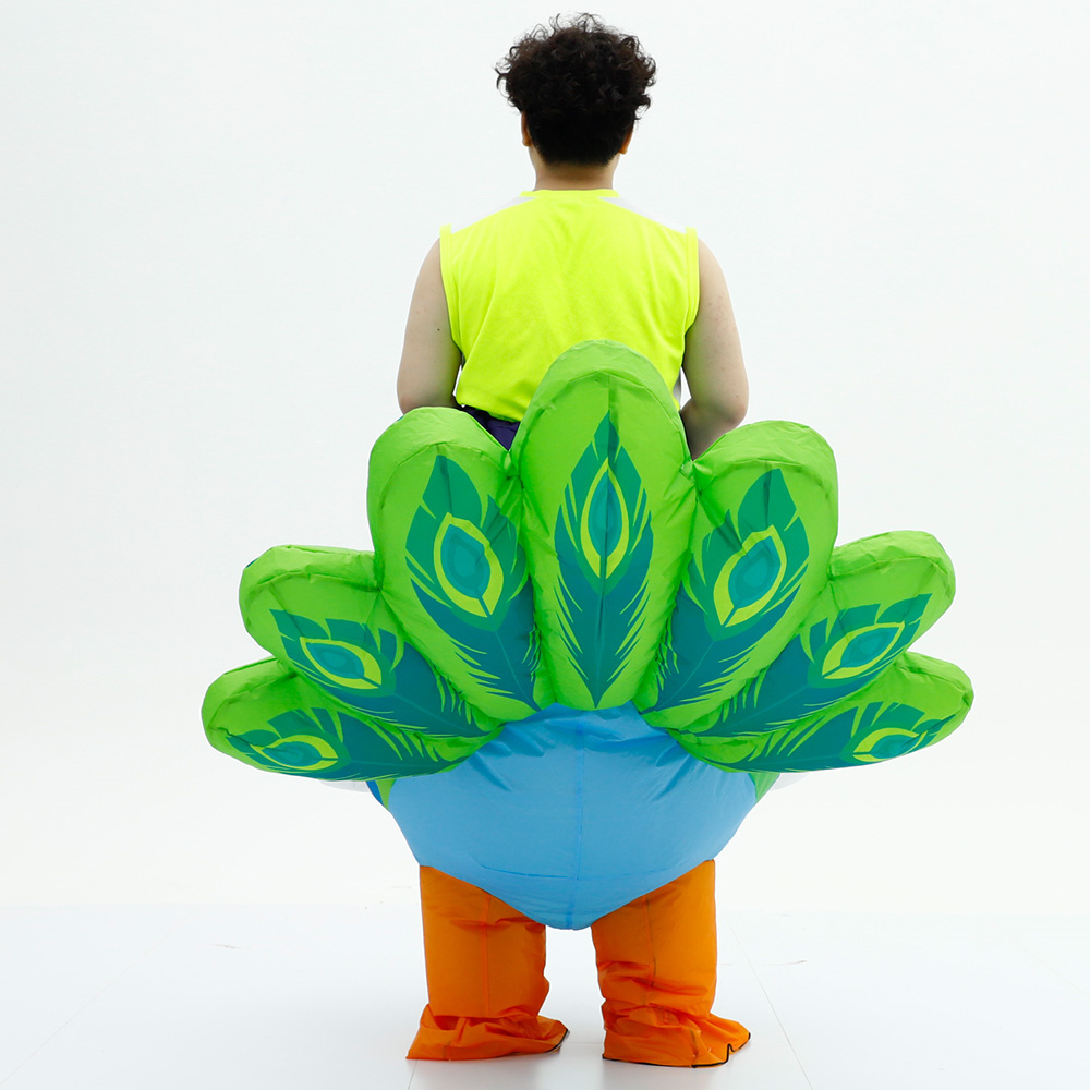Green Peacock Inflatable Cosplay Wear Mascot Costumes Poly Pros Inflatable Peacock Clothing Sale