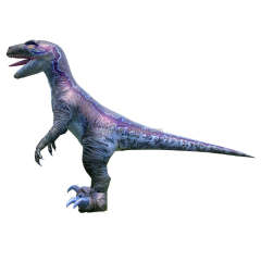 Inflatable PVC Gray Dragon Raptor T-Rex Costume-saygo Brand Mardi Gras Carnival Adult Unisex In-Stock Realistic Animal Mascot