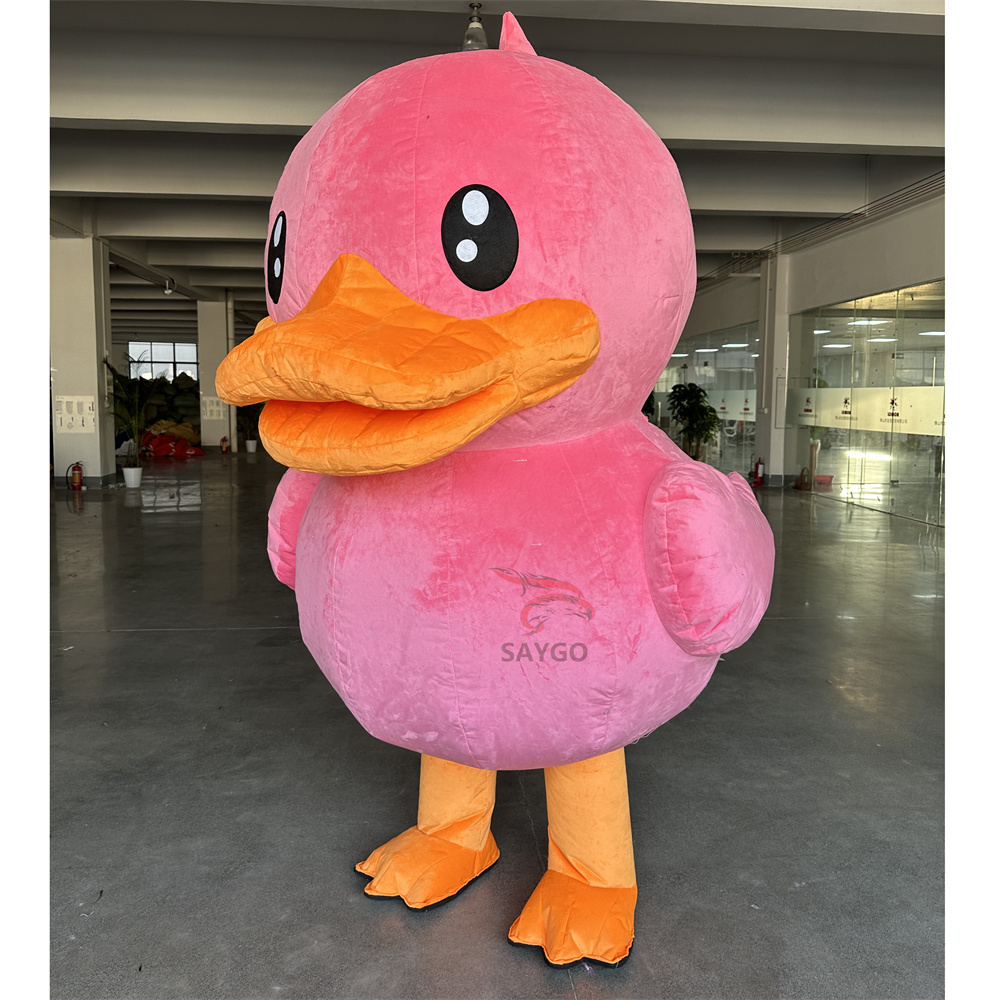 My Little Pink Duck Dolls Mascot Costume Adults 2m 2.6m Inflatable Anime Cosplay Costume Duck Clothing for Sale