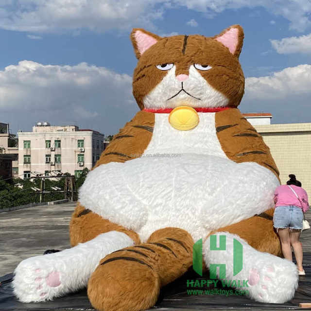 Hot Sale Various Customized Color Fat Cat Mascot Costume Tall Height Cat Costume Orange Cat Mascot Costume for Advertising
