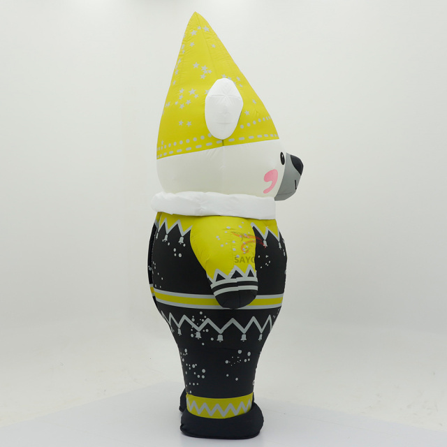 Yellow Starbucks Mascot Bears Inflatable Mascot Costume for Adults Cosplay Performance 2.2m Bear Inflatable Clothing,Big Mascot,Yellow Star Bears Inflatable Mascot Costume for Adults Cosplay Performance 2.2m Bear Inflatable Clothing