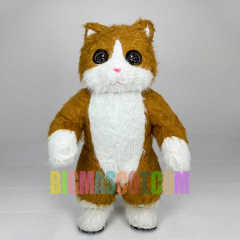 Factory Direct Cosplay Inflatable Mascot Costume Long Plush Furry Anime Cat for Kids Halloween Teddy Bear for Birthday Party